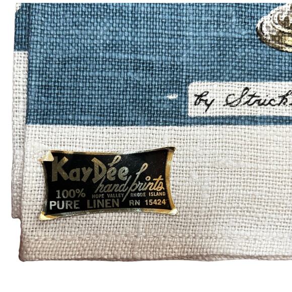 Vintage NWT Kay Dee linen kitchen tea towel American pewter collection cloth - Picture 2 of 8